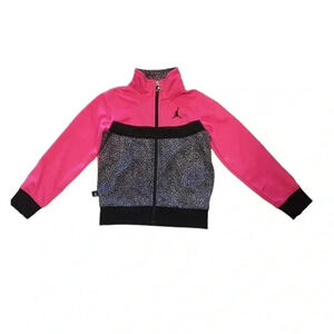 💥HOST PICKx2💥 Jordan Pink Black  Zip Up Jacket Size 4T